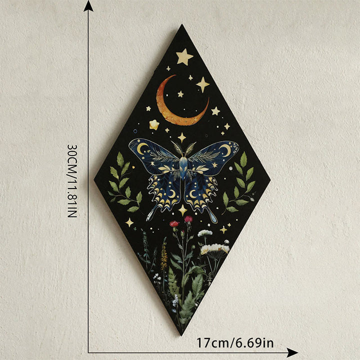 Mensola in cristallo a forma di farfalla romboidale in legno Olivenorma - D - image 4