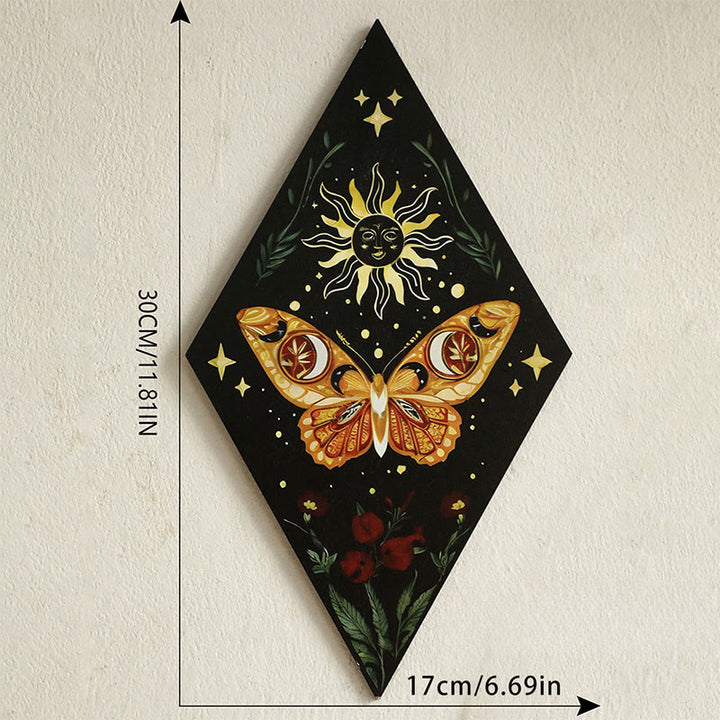 Mensola in cristallo a forma di farfalla romboidale in legno Olivenorma - B - image 2