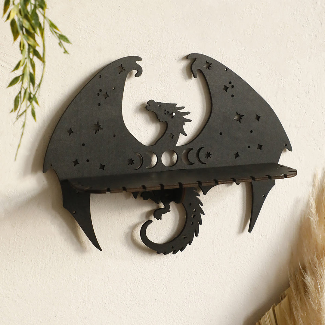 Mensola in legno di cristallo a forma di drago gotico Olivenorma - image 1