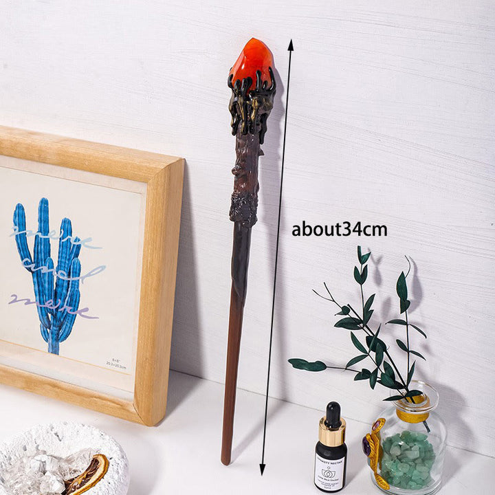 Bacchette magiche di cristallo con pietre preziose naturali Olivenorma - Agata rossa-torcia - image 15