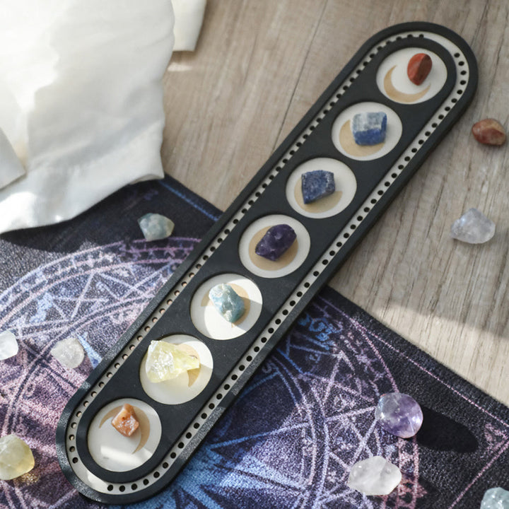 Mensola ovale in legno multistrato con cristalli Olivenorma Boho - image 4