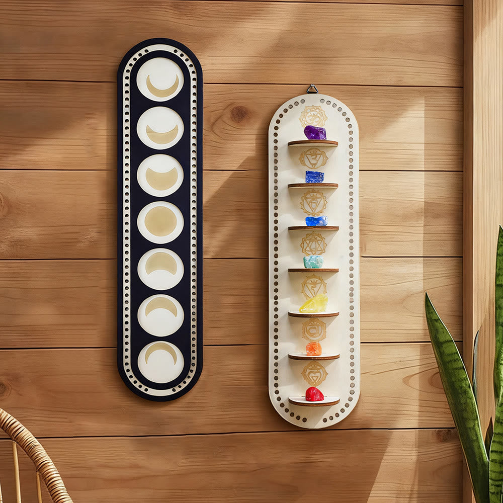 Mensola ovale in legno multistrato con cristalli Olivenorma Boho - image 0