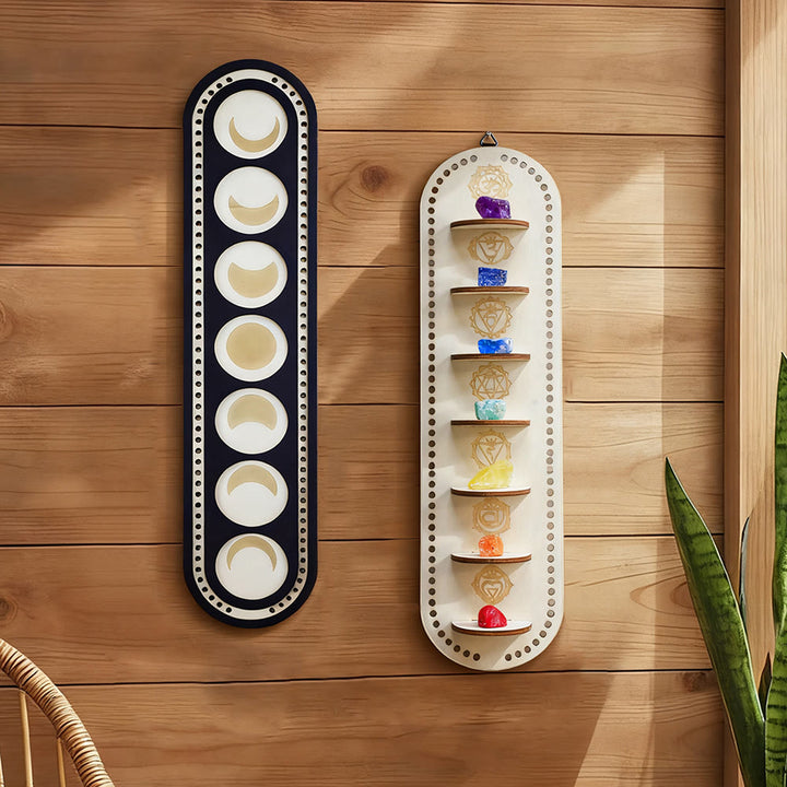 Mensola ovale in legno multistrato con cristalli Olivenorma Boho - image 0