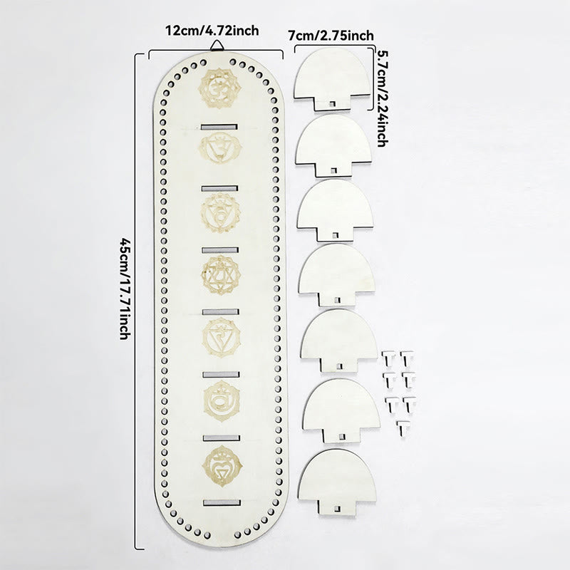 Mensola ovale in legno multistrato con cristalli Olivenorma Boho - C - image 5