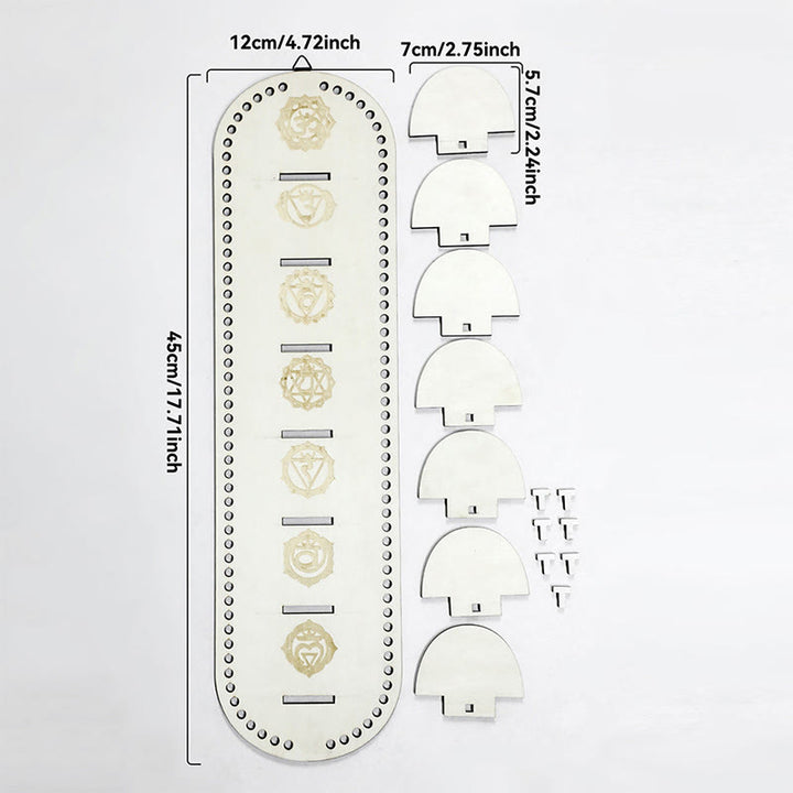 Mensola ovale in legno multistrato con cristalli Olivenorma Boho - C - image 5