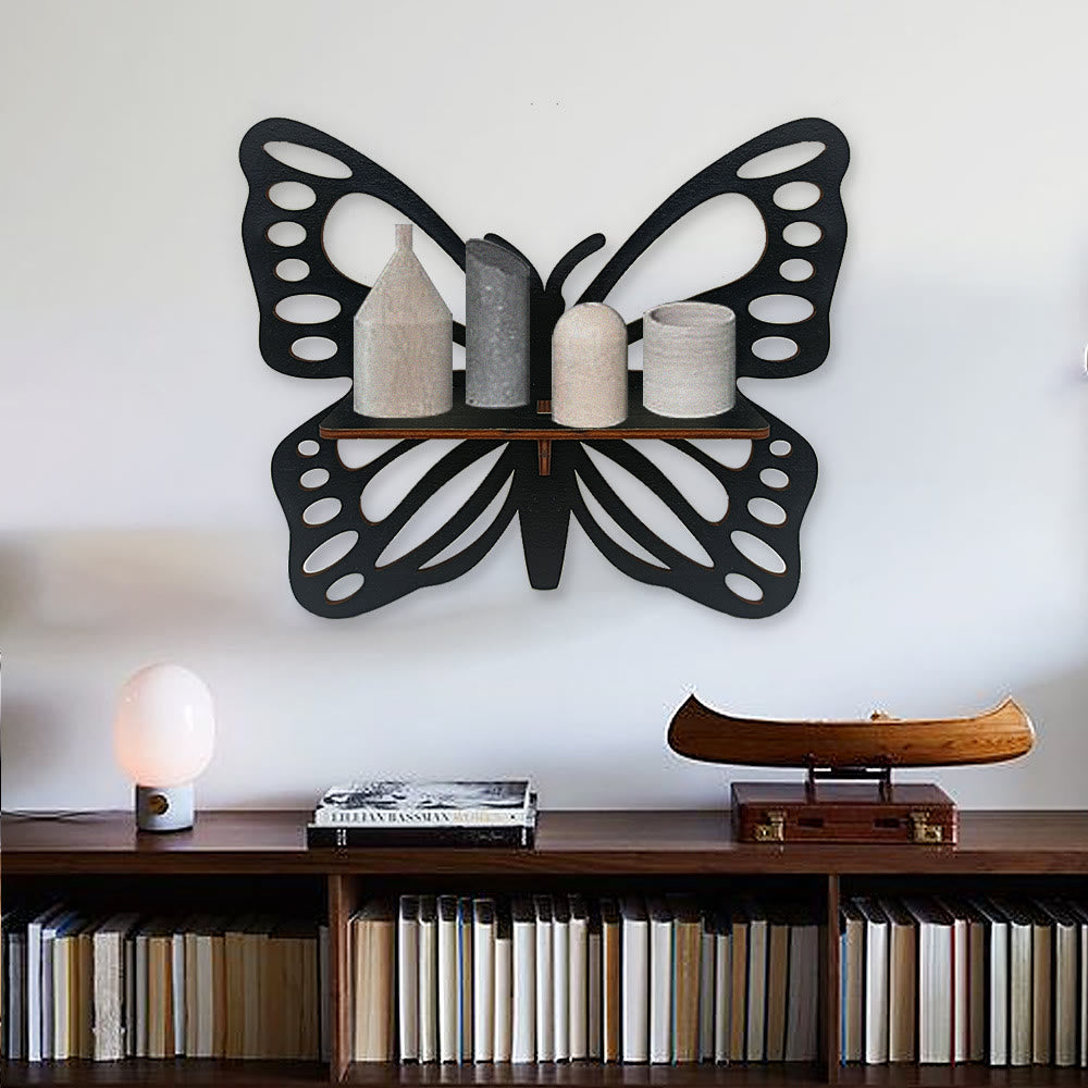 Mensola in legno Boho in cristallo nero Olivenorma - image 1