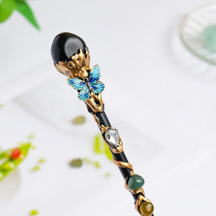 Bacchette magiche di cristallo a forma di cuore e stella con pietre preziose naturali Olivenorma - Stile pietra ossidiana levigata - image 15