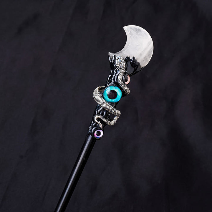 Bacchette magiche di cristallo con pietre preziose naturali Olivenorma contro il malocchio - Quarzo ialino - Stile luna - image 27