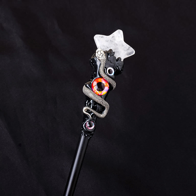 Bacchette magiche di cristallo con pietre preziose naturali Olivenorma contro il malocchio - Quarzo trasparente - Stile stella - image 13