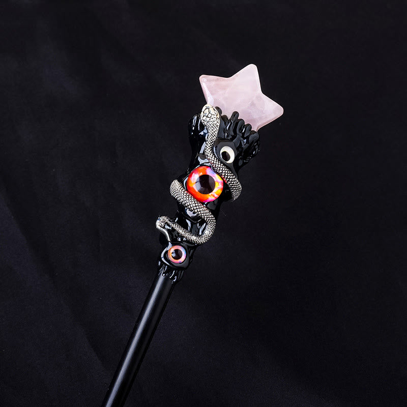 Bacchette magiche di cristallo con pietre preziose naturali Olivenorma contro il malocchio - Quarzo rosa - Stile stella - image 11