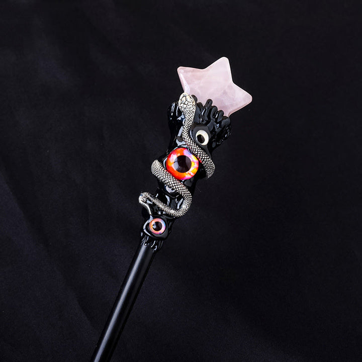 Bacchette magiche di cristallo con pietre preziose naturali Olivenorma contro il malocchio - Quarzo rosa - Stile stella - image 11