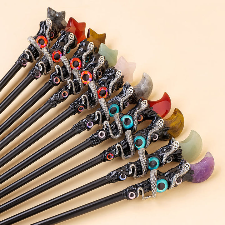 Bacchette magiche di cristallo con pietre preziose naturali Olivenorma contro il malocchio - image 0