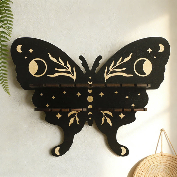 Mensola in legno Olivenorma con farfalla e cristallo Moon&Star - image 2