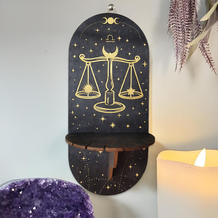 Olivenorma Mensola in cristallo ovale Boho nera in legno - 3 - image 2