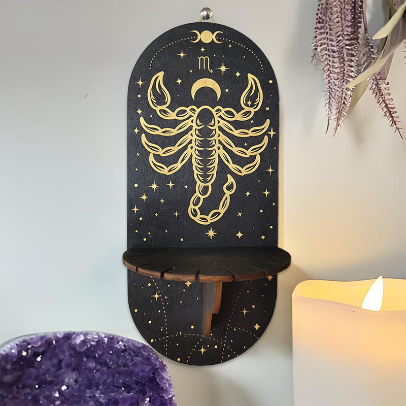 Olivenorma Mensola in cristallo ovale Boho nera in legno - 5 - image 4