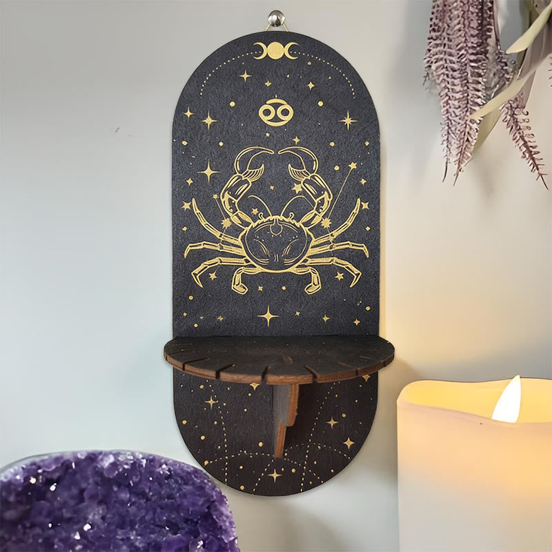 Olivenorma Mensola in cristallo ovale Boho nera in legno - 8 - image 7