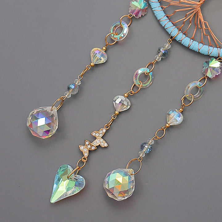 Olivenorma - Campanello eolico a forma di albero della vita con schegge di cristallo fatte a mano - image 7