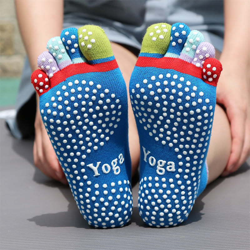 Calzini sportivi antiscivolo Olivenorma Five-Toe Yoga alla caviglia - Ogni colore - 14 paia (una coppia di ogni colore) - image 0