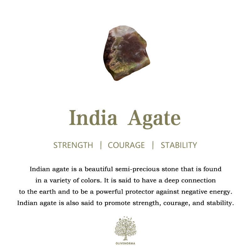 Bracciale multistrato fatto a mano in onice nero con perline di agata indiana Olivenorma - image 3