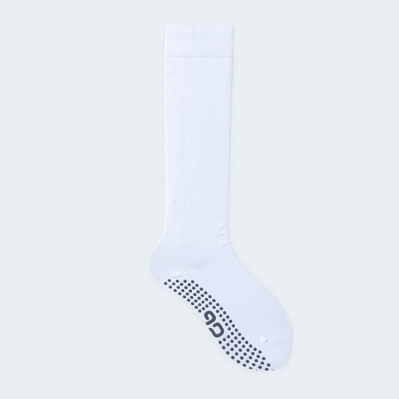 Calze Olivenorma a tinta unita, lunghezza al polpaccio, antiscivolo, per Pilates, Barre, Fitness, con supporto confortevole e traspirante in cotone, ideali per yoga. - Bianco - 10 paia - image 9