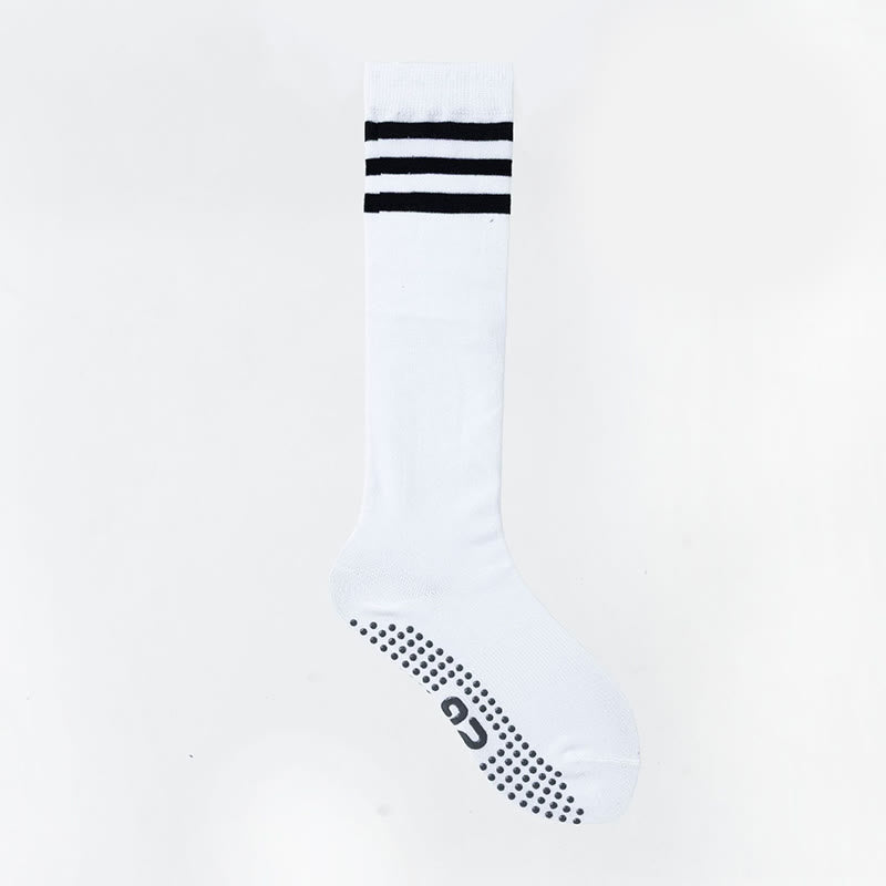 Calzini sportivi antiscivolo Olivenorma in tinta unita per yoga e polpaccio - Bianco a strisce - 8 paia - image 41