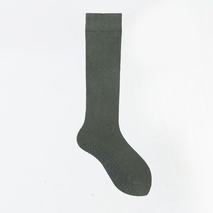 Calze Olivenorma a tinta unita, lunghezza al polpaccio, antiscivolo, per Pilates, Barre, Fitness, con supporto confortevole e traspirante in cotone, ideali per yoga. - Verde marea - 10 paia - image 37