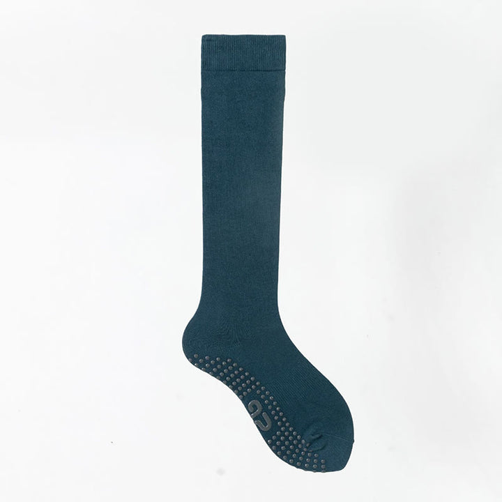 Calze Olivenorma a tinta unita, lunghezza al polpaccio, antiscivolo, per Pilates, Barre, Fitness, con supporto confortevole e traspirante in cotone, ideali per yoga. - Blu di mezzanotte - 10 paia - image 16