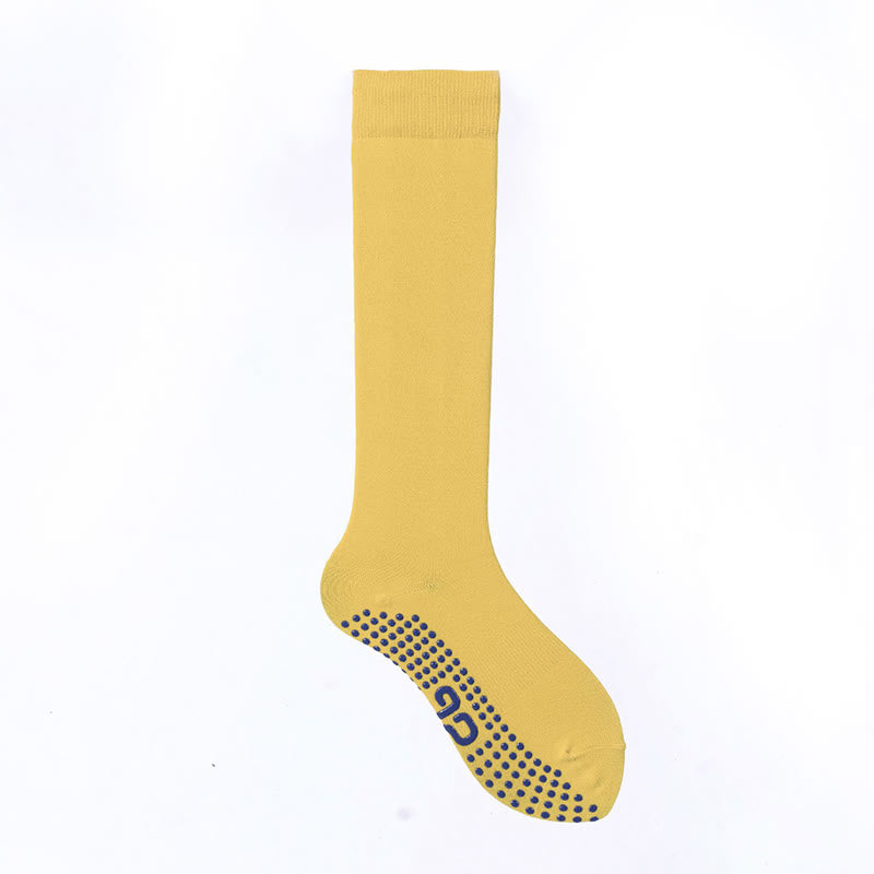Calze Olivenorma a tinta unita, lunghezza al polpaccio, antiscivolo, per Pilates, Barre, Fitness, con supporto confortevole e traspirante in cotone, ideali per yoga. - Giallo Eggnog - 10 paia - image 39