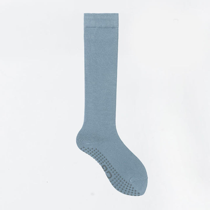 Calze Olivenorma a tinta unita, lunghezza al polpaccio, antiscivolo, per Pilates, Barre, Fitness, con supporto confortevole e traspirante in cotone, ideali per yoga. - Blu ghiaccio - 10 paia - image 15