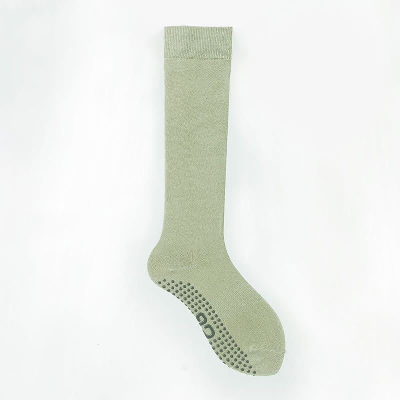 Calze Olivenorma a tinta unita, lunghezza al polpaccio, antiscivolo, per Pilates, Barre, Fitness, con supporto confortevole e traspirante in cotone, ideali per yoga. - Verde muschio - 10 paia - image 33