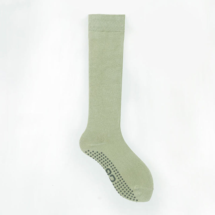 Calze Olivenorma a tinta unita, lunghezza al polpaccio, antiscivolo, per Pilates, Barre, Fitness, con supporto confortevole e traspirante in cotone, ideali per yoga. - Verde muschio - 10 paia - image 33