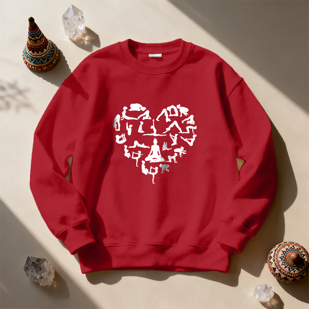 Felpa girocollo Olivenorma Heart Namaste Yoga Meditation Mental Wellness - image 12