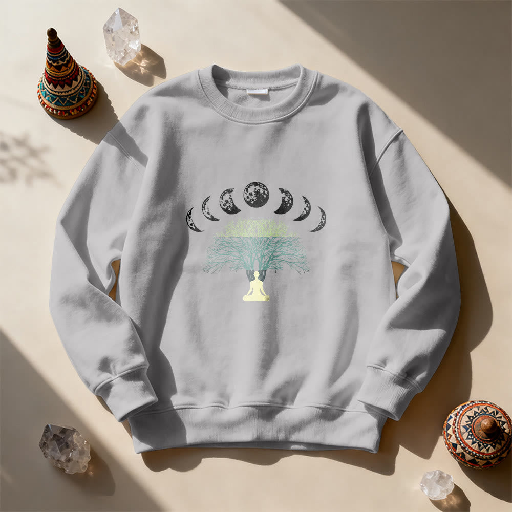 Felpa con stampa Olivenorma Tree Of Life Heart Namaste Yoga Meditazione Benessere Mentale Spirituale - image 10