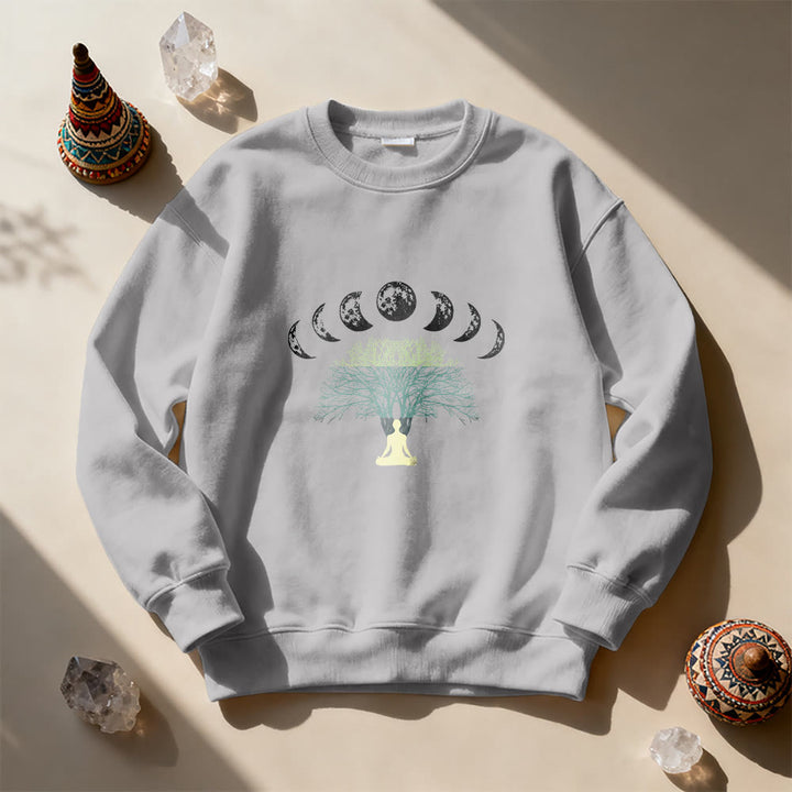 Felpa con stampa Olivenorma Tree Of Life Heart Namaste Yoga Meditazione Benessere Mentale Spirituale - image 10