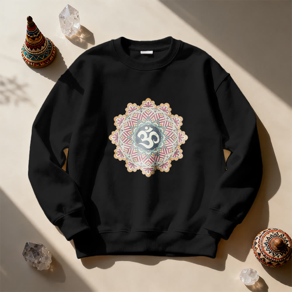 Felpa Olivenorma Om Mandala Geometria Sacra Yoga Meditazione Mindfulness - image 10