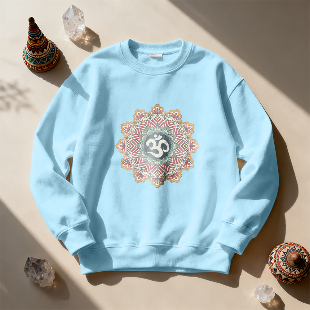 Felpa Olivenorma Om Mandala Geometria Sacra Yoga Meditazione Mindfulness - image 16