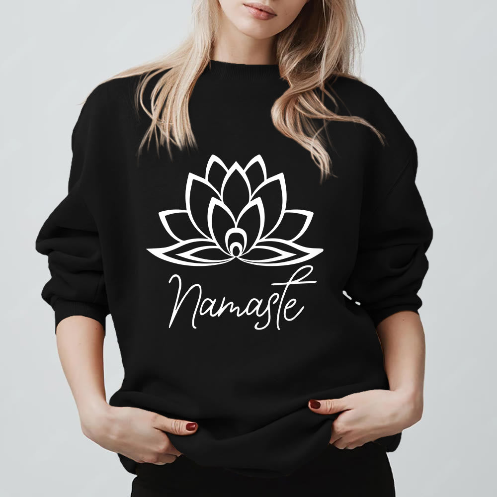 Olivenorma Namaste Lotus Yoga Meditazione Consapevolezza - Nero - 2XL - image 7