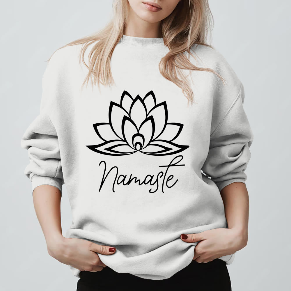 Olivenorma Namaste Lotus Yoga Meditazione Consapevolezza - Bianco - 2XL - image 9