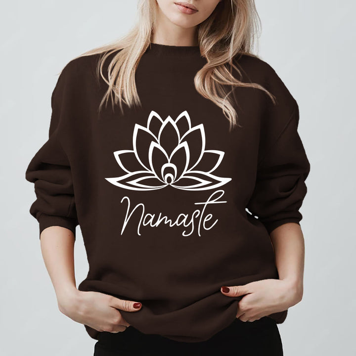 Olivenorma Namaste Lotus Yoga Meditazione Consapevolezza - Marrone - 2XL - image 5