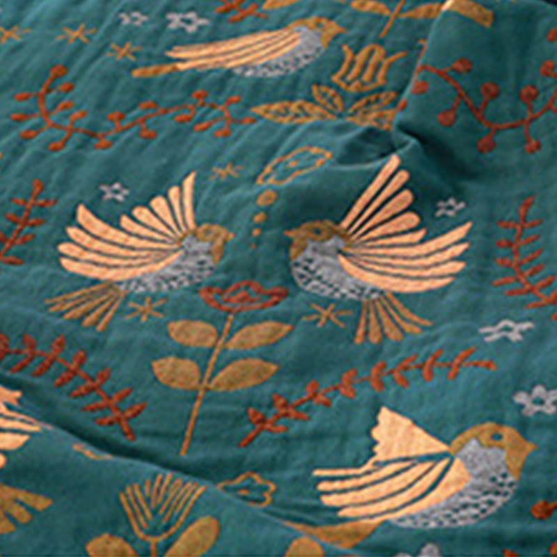 Coperta di arte nordica con uccelli primaverili Olivenorma - image 5