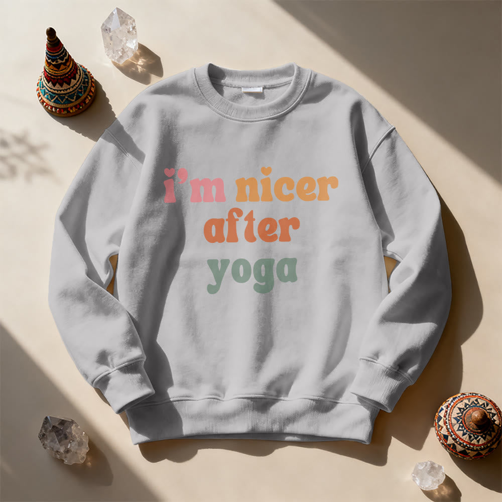 Felpa motivazionale fitness Olivenorma Nicer After Yoga - image 12