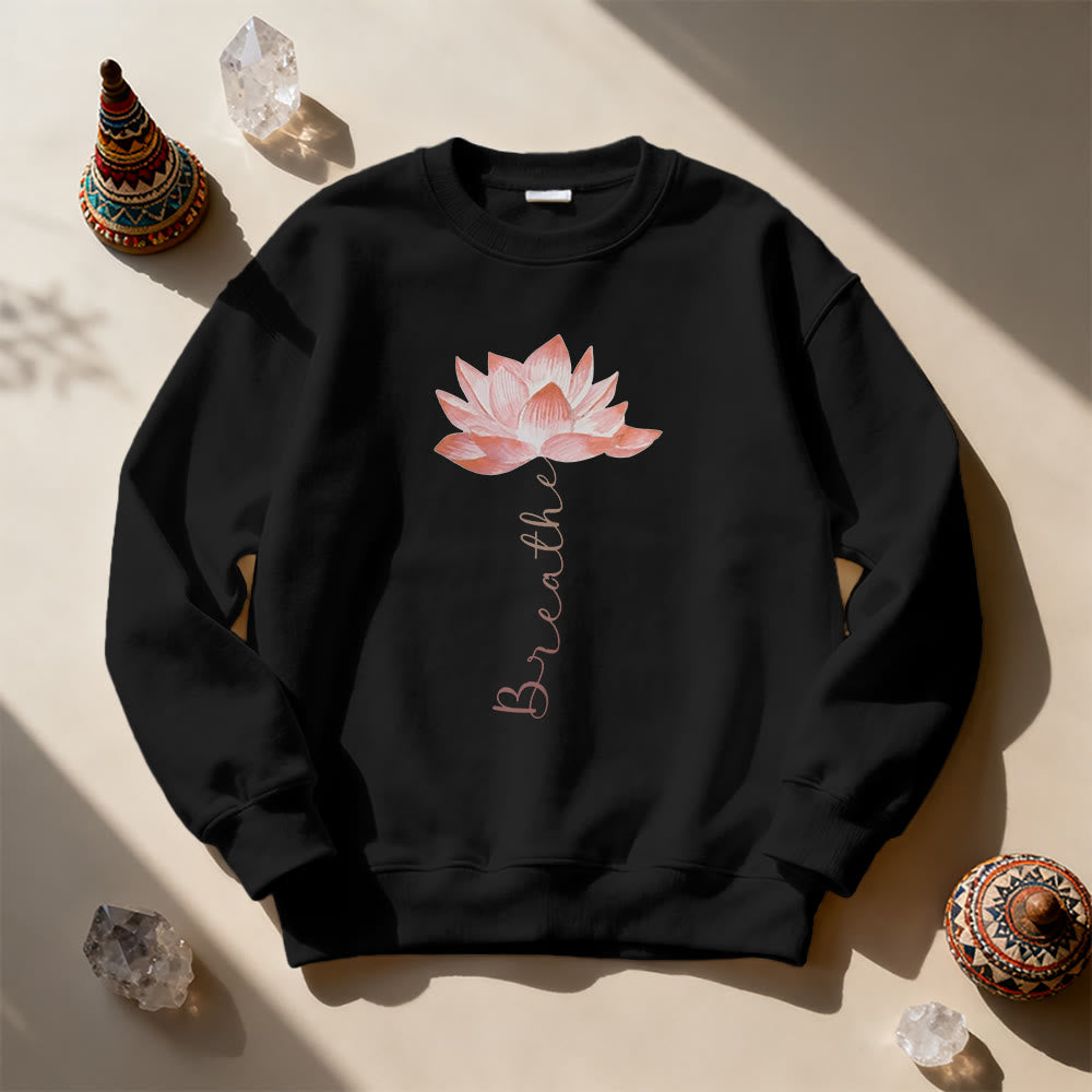 Felpa con stampa Olivenorma Red Lotus Yoga Meditation - image 10