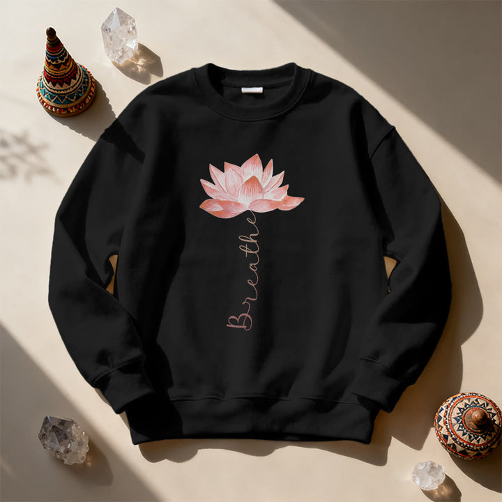Felpa con stampa Olivenorma Red Lotus Yoga Meditation - image 10