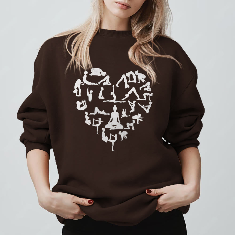 Felpa Olivenorma Heart Namaste per yoga e meditazione - Marrone - 2XL - image 7
