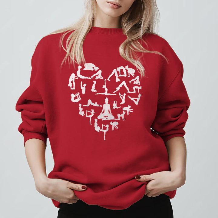 Felpa Olivenorma Heart Namaste per yoga e meditazione - Rosso - 2XL - image 9