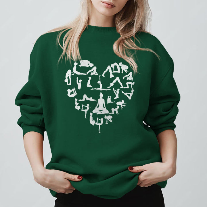 Felpa Olivenorma Heart Namaste per yoga e meditazione - Verde - 2XL - image 13