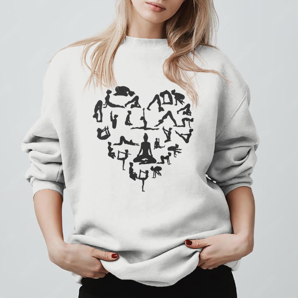 Felpa Olivenorma Heart Namaste per yoga e meditazione - Bianco - 2XL - image 3