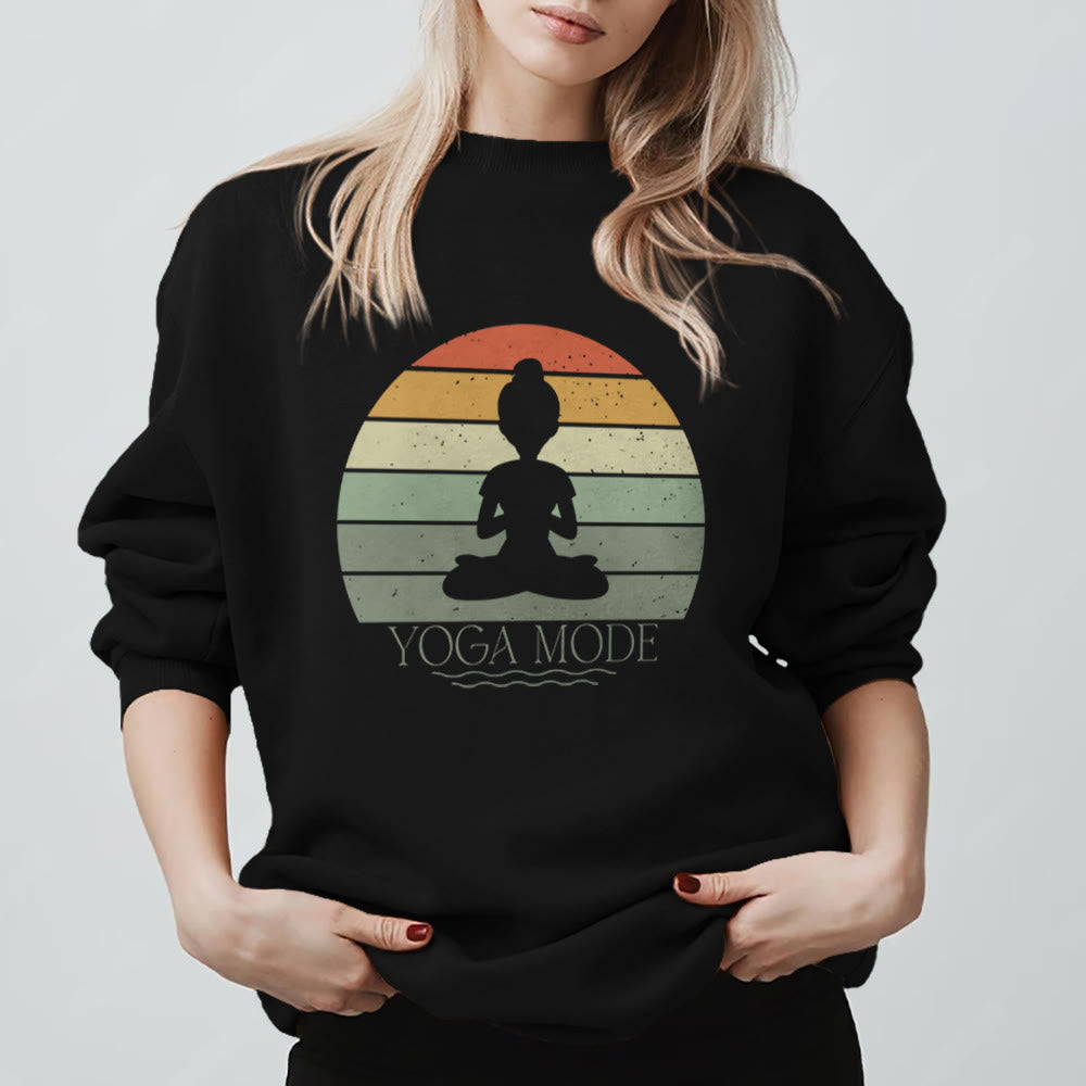 Felpa divertente per amanti dello yoga Olivenorma - Nero - 2XL - image 3