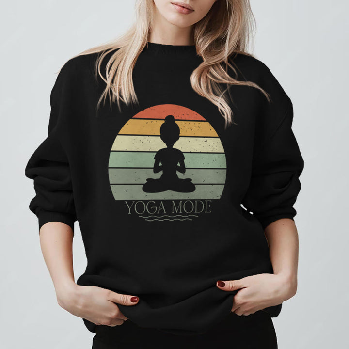 Felpa divertente per amanti dello yoga Olivenorma - Nero - 2XL - image 3