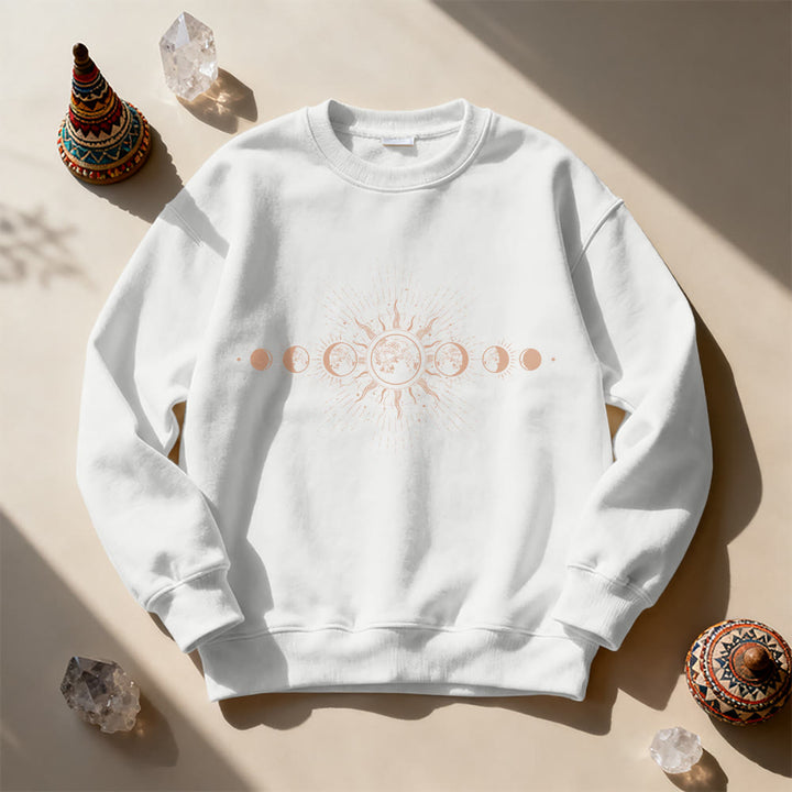 Felpa boho con luna e sole celestiali Olivenorma - image 6